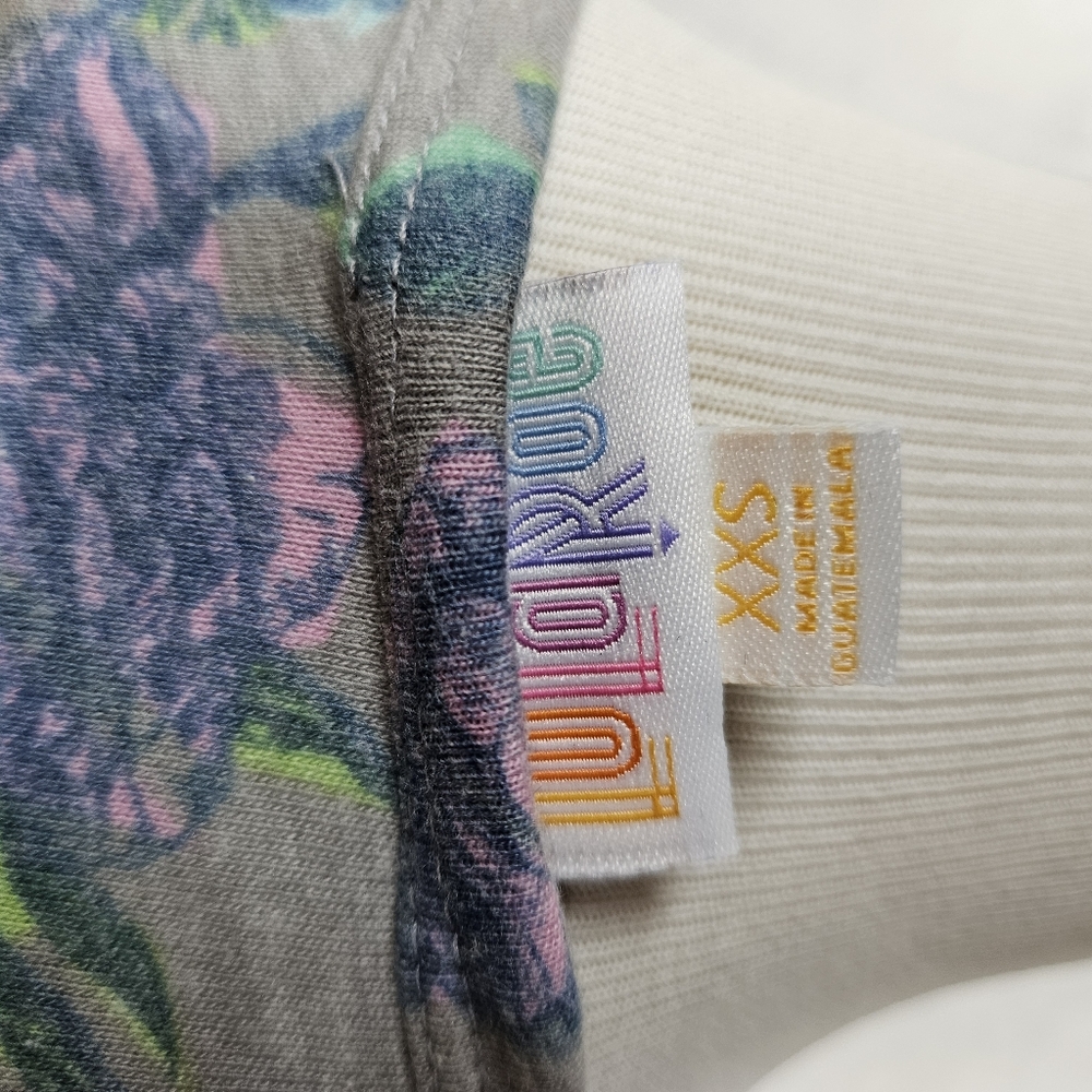 LuLaRoe Gray Midi Dress with Pastel Floral Print - Picture 6 of 8
